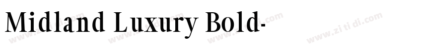 Midland Luxury Bold字体转换